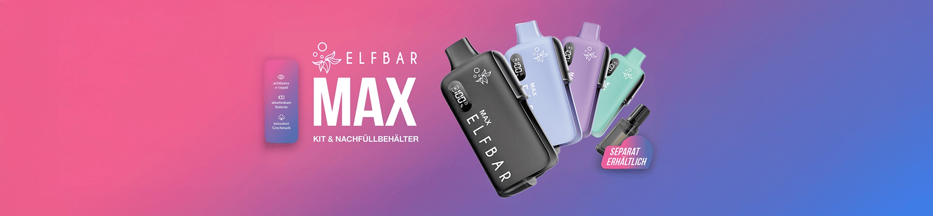 Vorstellung: ELFBAR MAX Nachfüllgerät & Tank – 10 Aromen uvm.